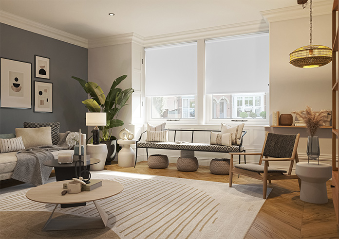 Trinity (Blackout), White - Roller Blind - Image 7
